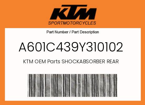 0 KTM OEM Part A601C439Y310102
