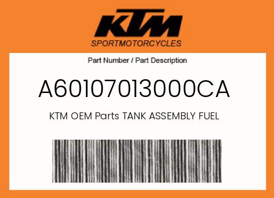 0 KTM OEM Part A60107013000CA