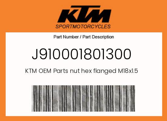 0 KTM OEM Part J910001801300
