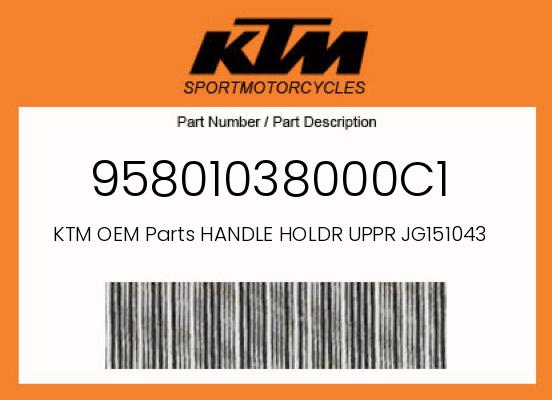 0 KTM OEM Part 95801038000C1