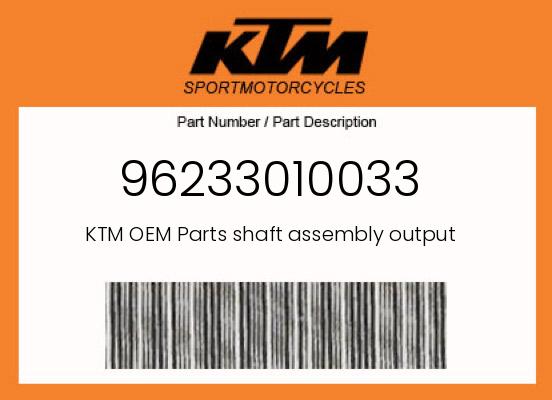 0 KTM OEM Part 96233010033