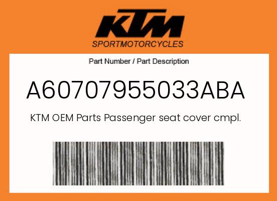 0 KTM OEM Part A60707955033ABA
