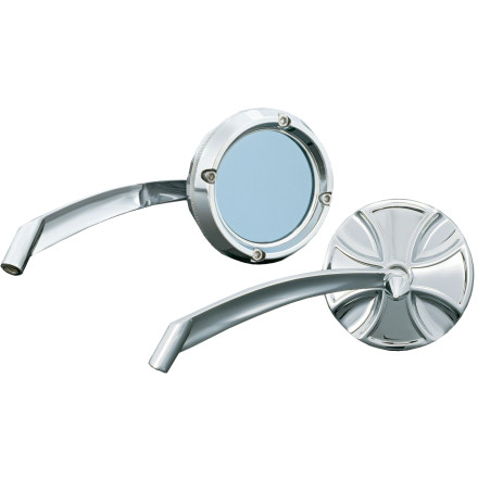 Kuryakyn Glass Mirrors - Maltese Cross Kuryakyn Glass Mirrors - Maltese Cross