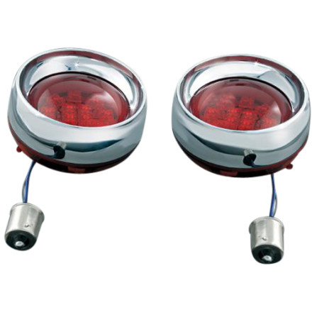 Kuryakyn Deep Dish Front Turn Signal Bezels With LEDs Kuryakyn Deep Dish Front Turn Signal Bezels With LEDs