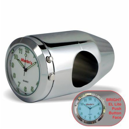 Kuryakyn Bullet Billet Bar Mounted Clock By Marlin's Kuryakyn Bullet Billet Bar Mounted Clock By Marlin's