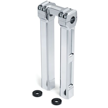 SMT-1" SPIKE CUSTOM 2" RISE BLACK BILLET HANDLEBAR RISERS Compatible With H-D CHOPPER [B00V2ZJIF0