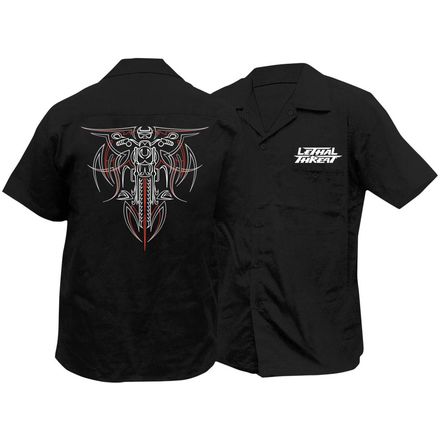 Lethal Threat Pinstripe Biker Work Shirt