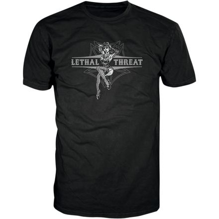 Lethal Threat Vintage Pin Up Motorcycle T-Shirt Lethal Threat Vintage Pin Up Motorcycle T-Shirt