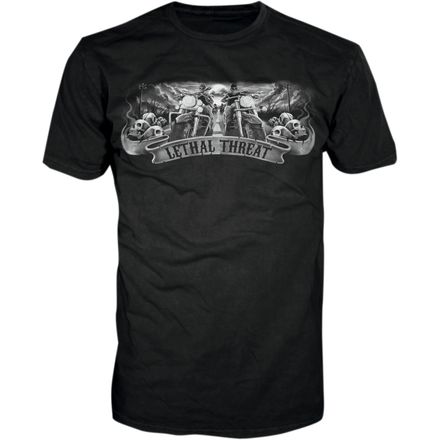Lethal Threat Biker Skulls T-Shirt Lethal Threat Biker Skulls T-Shirt