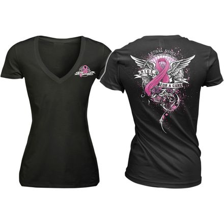 Lethal Threat Women's Ride Cure V-Neck T-Shirt Lethal Threat Women's Ride Cure V-Neck T-Shirt