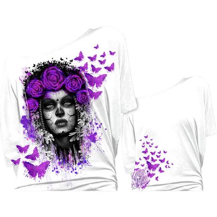 Lethal Threat Women's Lethal Angel DOD Butterfly T-Shirt Lethal Threat Women's Lethal Angel DOD Butterfly T-Shirt