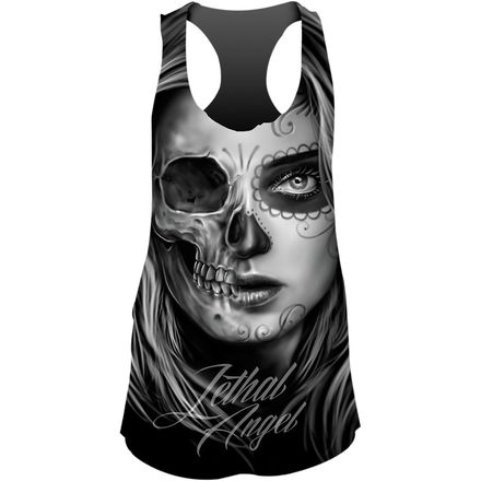 Lethal Threat Women's Lethal Angel Half DOD Tank Lethal Threat Women's Lethal Angel Half DOD Tank