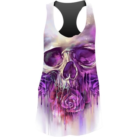 Lethal Threat Women's Lethal Angel Painted Skull Tank Lethal Threat Women's Lethal Angel Painted Skull Tank