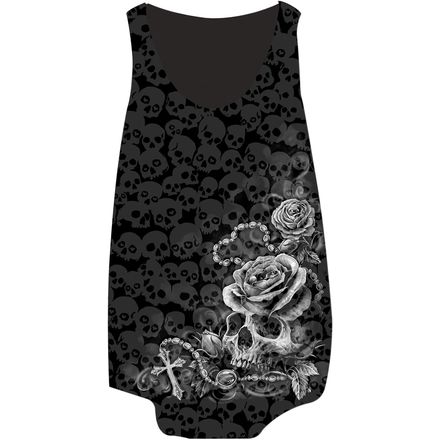 Lethal Threat Women's Lethal Angel Rosary Skull Tank Lethal Threat Women's Lethal Angel Rosary Skull Tank