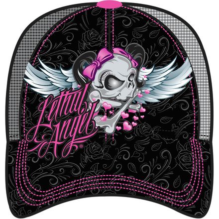 Lethal Threat Women's Lethal Angel Skull Trucker Hat