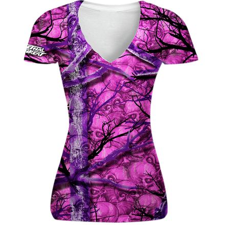 Lethal Threat Women's Skull Camo T-Shirt