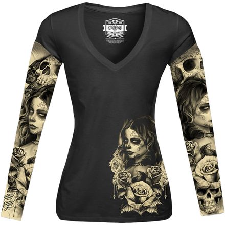 Lethal Threat Women's Love N Death Long Sleeve T-Shirt Lethal Threat Women's Love N Death Long Sleeve T-Shirt