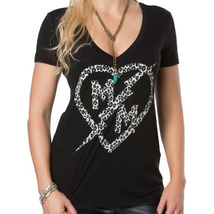 Metal Mulisha Women's Reckless Burnout V-Neck T-Shirt