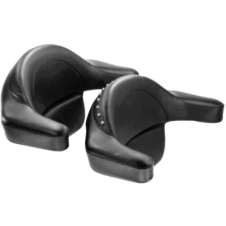 Tour Pack Arm Rests Mustang King TourPak Extended Arm Wrap-Around Backrest | MotoSport
