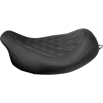 Mustang Tripper Wide Forward Solo Seat - Diamond Pattern