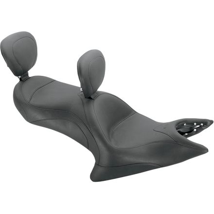 Mustang 1-Piece Touring Seat With Driver Backrest And Receiver Mustang 1-Piece Touring Seat With Driver Backrest And Receiver