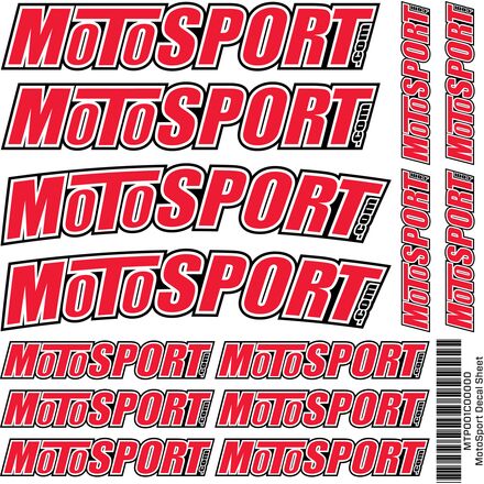 MotoSport Decal Sheet MotoSport Decal Sheet