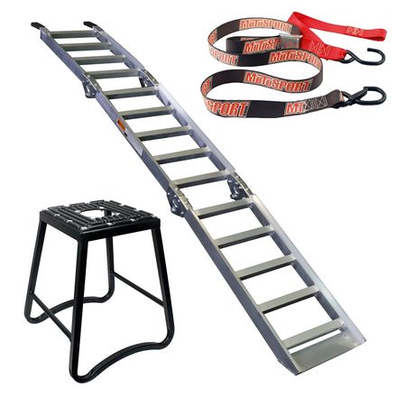 MotoSport Ramp, Stand, and Tiedowns Combo