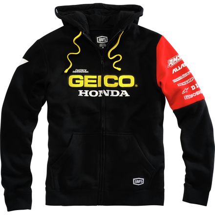 100% Geico Honda Factory Zip Hoody