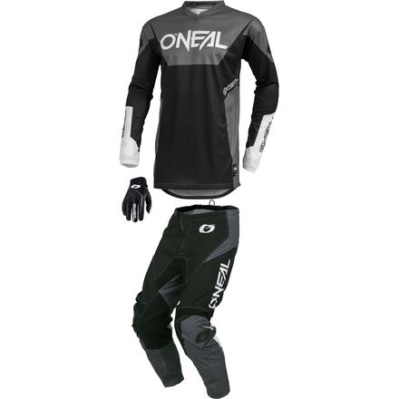 Maillot de motocross enduro O'NEAL ELEMENT RACEWEAR noir et gris Vente