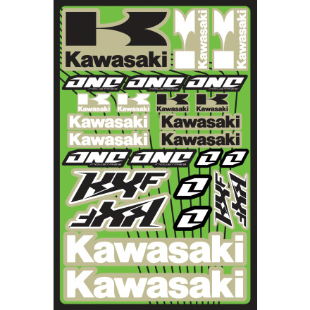 One Industries 2013 Kawasaki KXF Decal Sheet One Industries 2013 Kawasaki KXF Decal Sheet