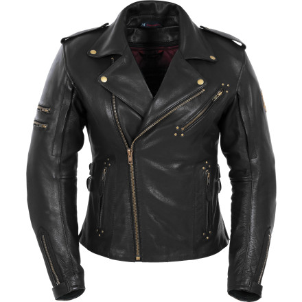 Pokerun Women's Marilyn Leather Jacket