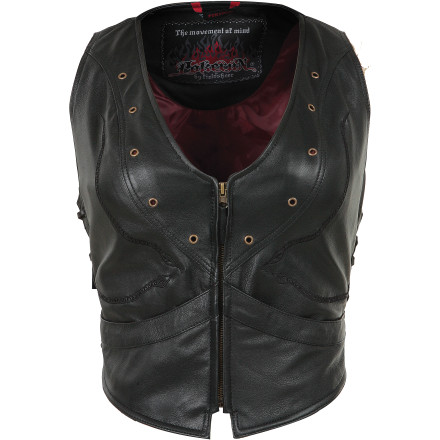 Pokerun Women's Vixen Leather Vest Pokerun Women's Vixen Leather Vest