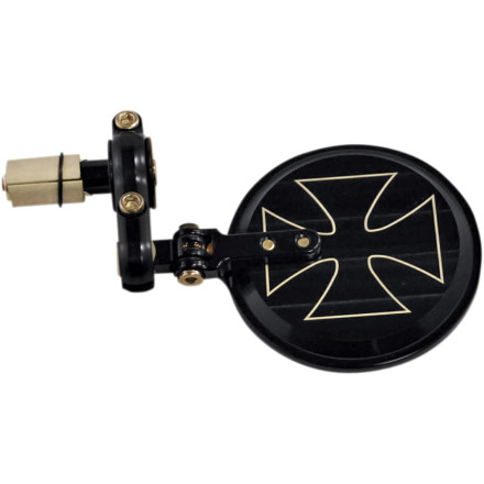 PSR Folding Bar End Mirror - Cross PSR Folding Bar End Mirror - Cross