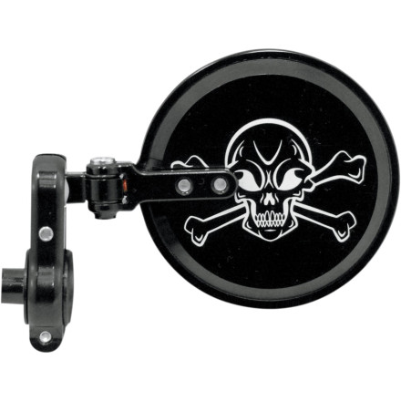PSR Folding Bar End Mirror - Skull PSR Folding Bar End Mirror - Skull