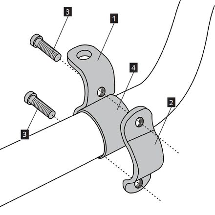 Puig Windscreen Mount For Non-Round Headlights