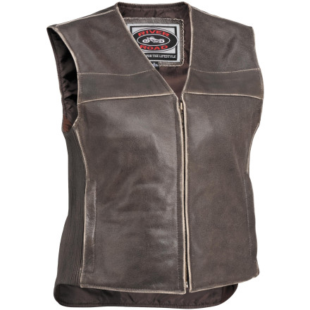 River Road Women's Drifter Leather Vest River Road Women's Drifter Leather Vest