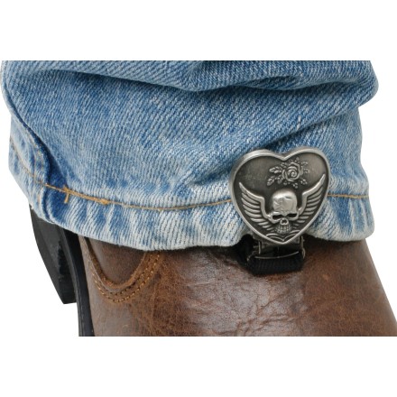 Ryder Clips Pant/Boot Clip - Heart & Skull Ryder Clips Pant/Boot Clip - Heart & Skull