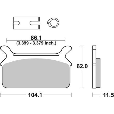 SBS American V-Twin Carbon Brake Pads