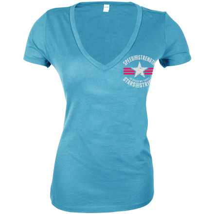 Speed & Strength Women's Stars And Stripes V-Neck T-Shirt Speed & Strength Women's Stars And Stripes V-Neck T-Shirt