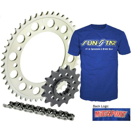 Sunstar 520 Aluminum Sprocket And Chain Kit With Free Shirt