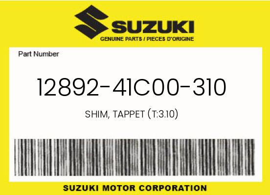 0 Suzuki OEM Part 12892-41C00-310