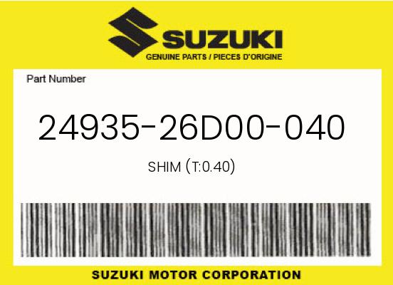 0 Suzuki OEM Part 24935-26D00-040