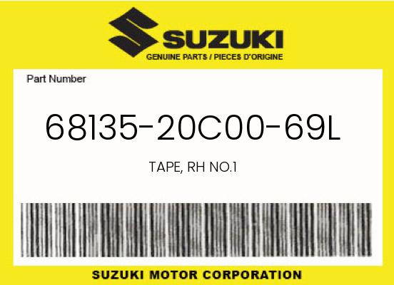 0 Suzuki OEM Part 68135-20C00-69L