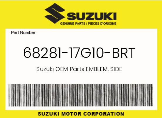 0 Suzuki OEM Part 68281-17G10-BRT