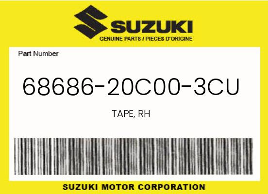 1994 Suzuki OEM Part 68686-20C00-3CU