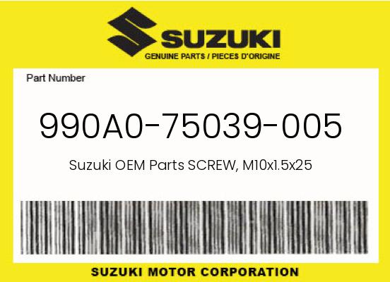 0 Suzuki OEM Part 990A0-75039-005