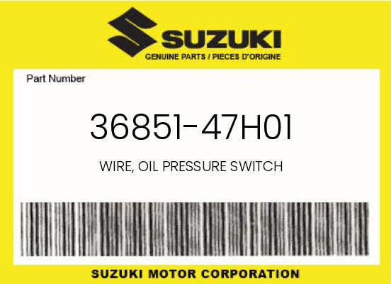 0 Suzuki OEM Part 36851-47H01