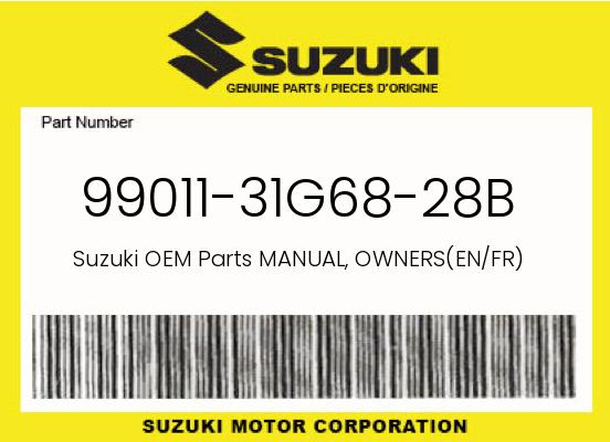0 Suzuki OEM Part 99011-31G68-28B