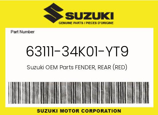 0 Suzuki OEM Part 63111-34K01-YT9