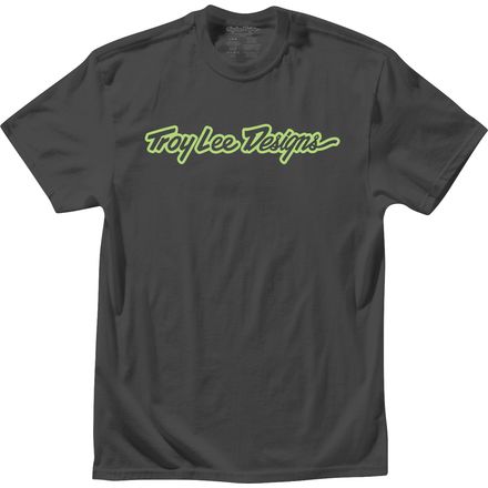 Troy Lee Designs Signature T-Shirt - Charcoal/Glow